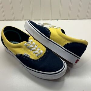 Vans Comfycush Era Blue Gold Yellow Skate Casual Authentic Shoe Sneaker Mens 9.5